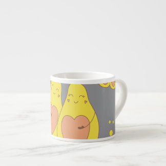 Taza De Espresso Cute Animación Pear Amar la Speacialidad Pareja