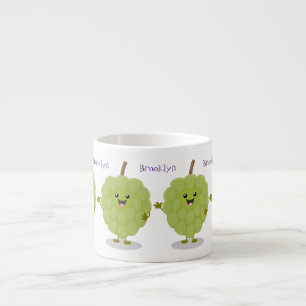 Taza De Espresso Cute crema crema de manzana cherimoya personalizad