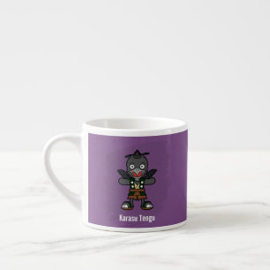 Taza De Espresso Cute Crow Tengu Yokai- Folklore japonés