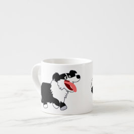 Taza De Espresso Cute Feliz Personalizado Frontera Collie Espresso 