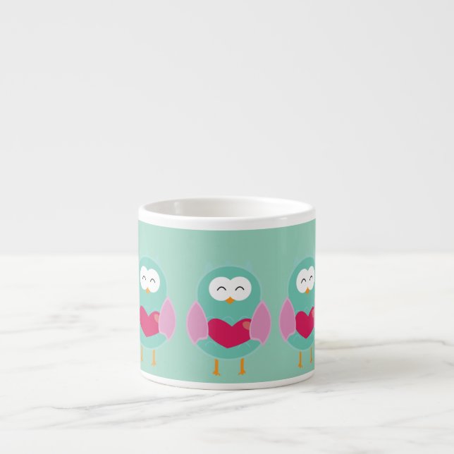 Taza De Espresso Cute Owl Art Espresso Mug – Gift Idea (Frente)