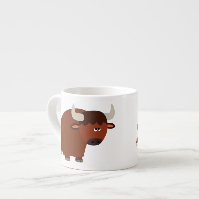 Taza De Espresso Cute Shy Personalizado Bull Espresso Mug (Izquierda)