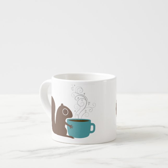 Taza De Espresso Cute Squirrel Coffee Lover | Critter salvaje (Izquierda)