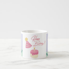 Taza De Espresso Cute Unicorn Birthday Theme Mug