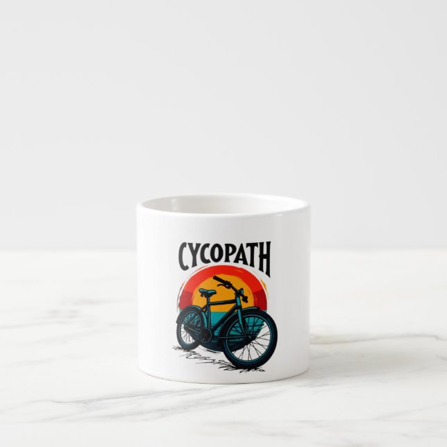 Taza De Espresso Cycopath: Bicicleta energética con té gráfico al a (Frente)