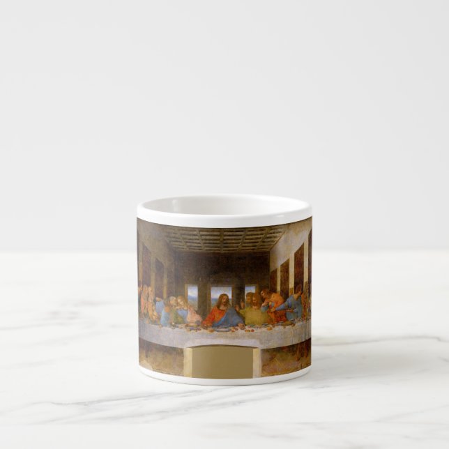 Taza De Espresso Da Vinci Último Bella Artes de la Cena (Frente)