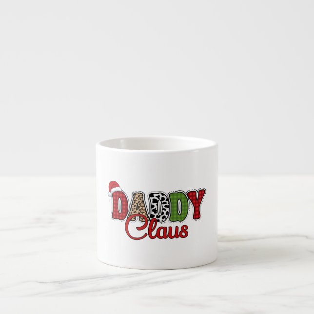 Taza De Espresso Daddy Claus Plaid Pattern-60095 (Frente)