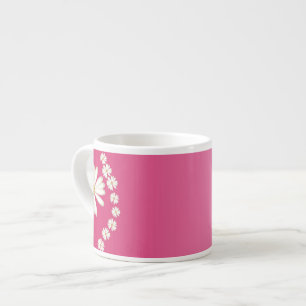 Taza De Espresso Daisies en peluche rosa
