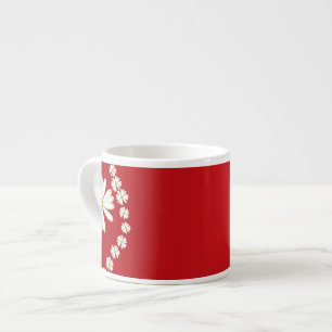 Taza De Espresso Daisies en Red Espresso Mug