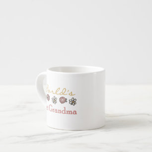 Taza De Espresso Daisies y Rosas Los mejores regalos de las Abuelas