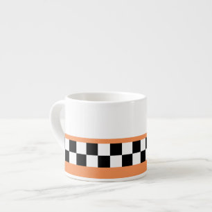 Taza De Espresso damas a rayas de cantaloup