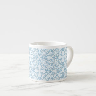 Taza De Espresso Damasco azul claro