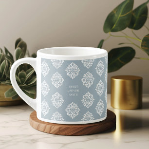Taza De Espresso Damask Ambience Cadet Blue Espresso Cup