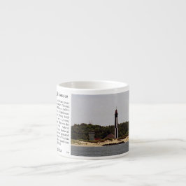 taza de espresso de la historia del faro de Cape H