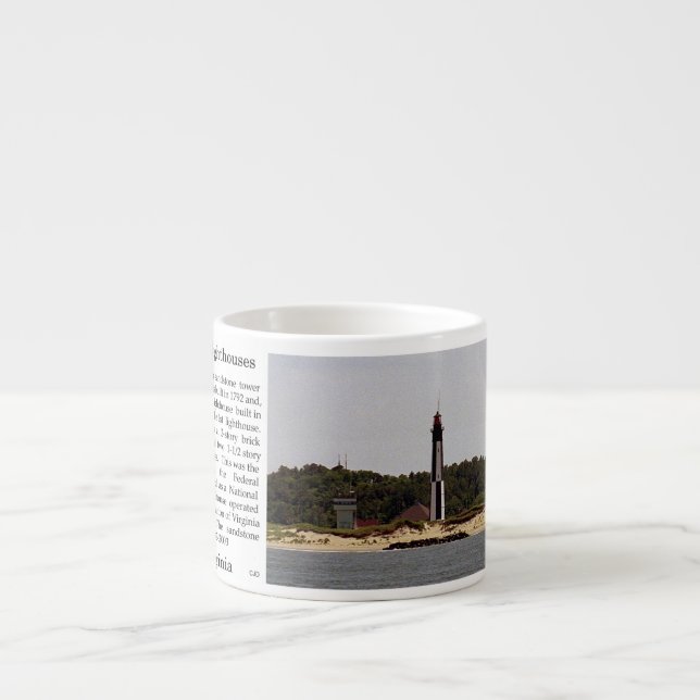 taza de espresso de la historia del faro de Cape H (Frente)