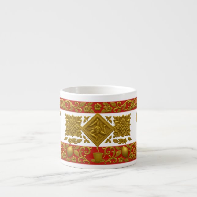 taza de espresso de patrón siciliano (Frente)