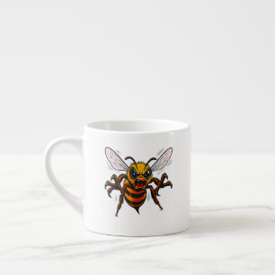 Taza De Espresso Declaración de Ilustración de Avispa Agresiva de D