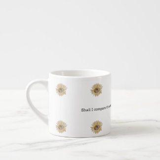 Taza De Espresso Decoración de Cita de Verano de Shakespeare para H