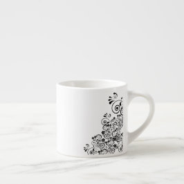 Taza De Espresso decorative-floral-flourish-flowers