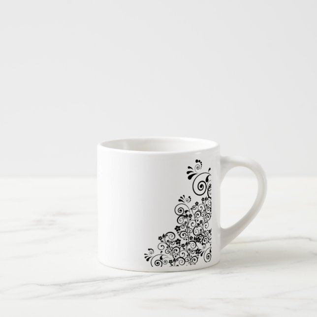Taza De Espresso decorative-floral-flourish-flowers (Derecha)