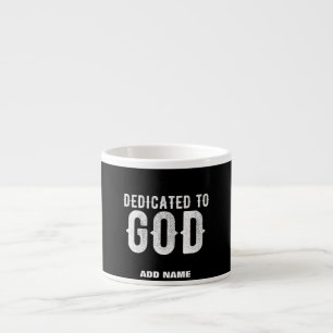 TAZA DE ESPRESSO DEDICADO AL TEXTO BLANCO DEL PERSONALIZABLE GUAY D