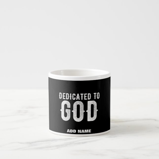 TAZA DE ESPRESSO DEDICADO AL TEXTO BLANCO DEL PERSONALIZABLE GUAY D (Frente)