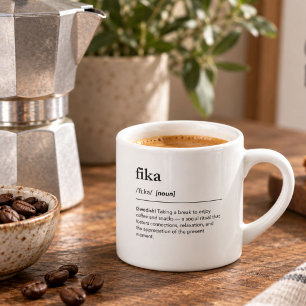 Taza De Espresso Definición de Fika pausa para café sueca moderna