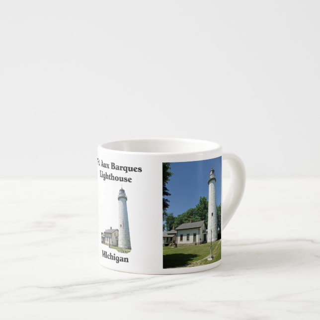 Taza de espresso del faro Point Aux Barques (Derecha)