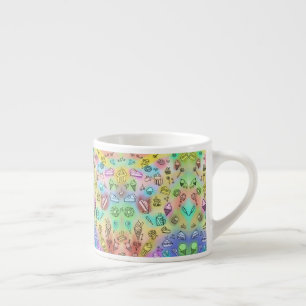 TAZA DE ESPRESSO DELICIOSO PATRÓN DE POSTRES DE VERANO