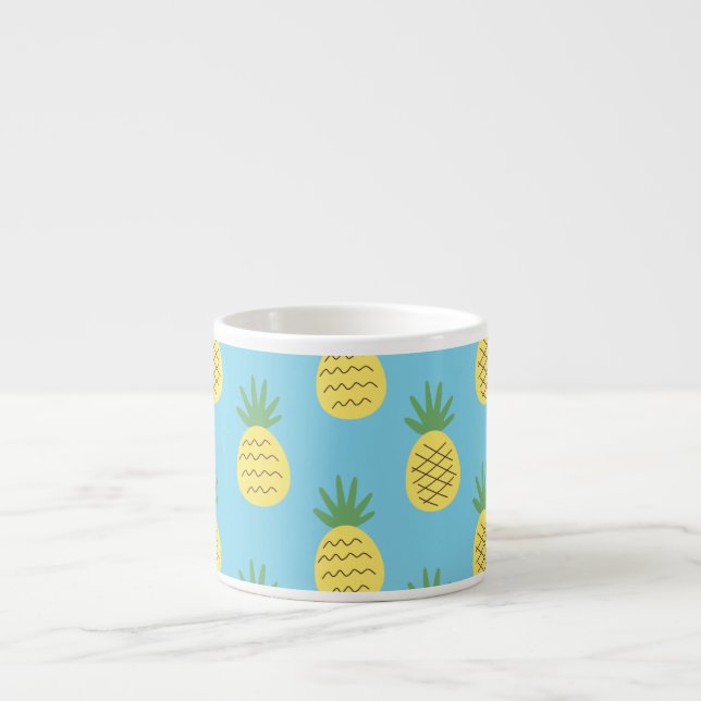 Taza De Espresso Delight de piña: Impresión de frutas tropicales (Frente)