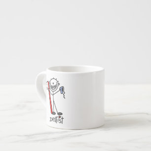 Taza De Espresso Dentista de Figura de Palo Básica