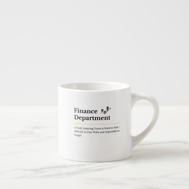 Taza De Espresso Departamento de Finanzas Coffee Mug (Derecha)
