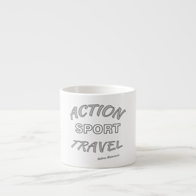 Taza De Espresso Deporte de Acción Viajes (Frente)