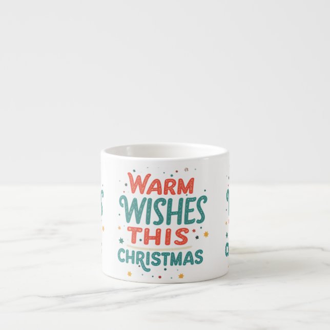 Taza De Espresso Deseos Cálidos Este Navidad Especialidad Espresso  (Frente)