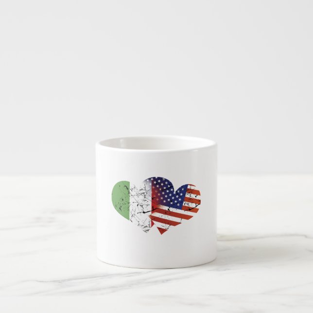 Taza De Espresso Día de la Independencia del italiano de la bandera (Frente)