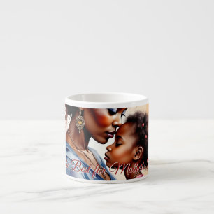 Taza De Espresso Día de la Madre Arte de Amor Acuarela Africana