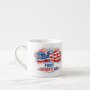 Taza De Espresso Día del Padre Patriótico