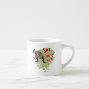 Taza De Espresso Dinosaurio Divertido Deja de Hacer Clic