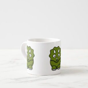 Taza De Espresso Dinosaurio lindo del dibujo animado