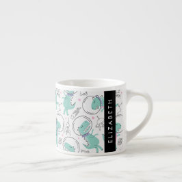 Taza De Espresso Dinosaurios Espaciales, Dinosaurios Cutos, Estrell