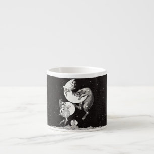 Taza De Espresso Diosa lunar celestial antigua y osa mayor