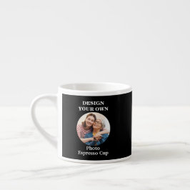 Taza De Espresso Diseñar su propia foto negra