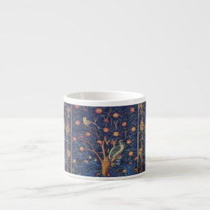 Taza De Espresso Diseño azul de tapiz del pájaro carpintero de Will