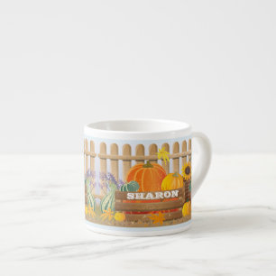 Taza De Espresso Diseño de caída personalizada con calabazas