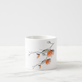Taza De Espresso Diseño de flor de acuarela Shoegui