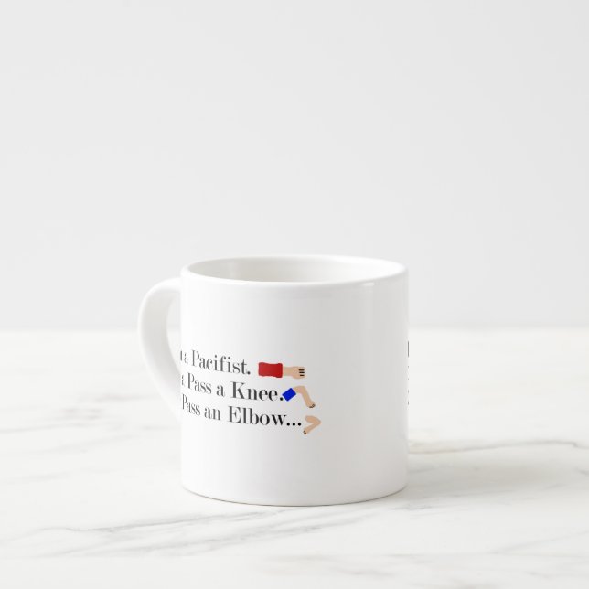 Taza De Espresso Diseño de Humor Pacifista de MMA (Izquierda)