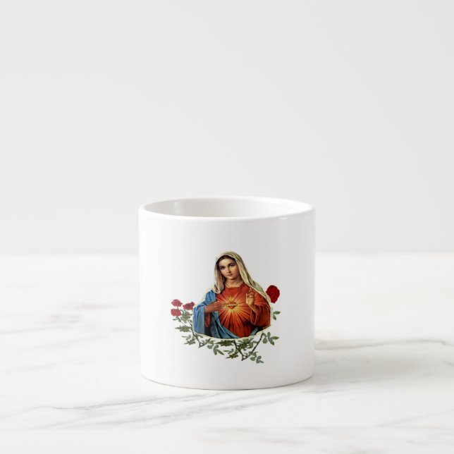 Taza De Espresso Diseño de la Madre María (Frente)