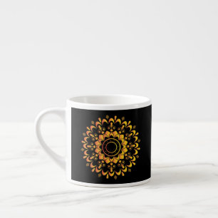 Taza De Espresso Diseño de Mandala Único Dorado-95747