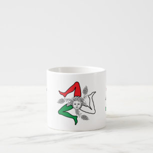 Taza De Espresso Diseño de Medusa Trinacria Siciliana