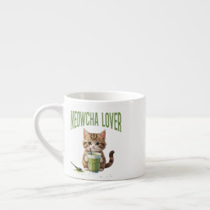 Taza De Espresso Diseño de Meowcha Lover Cute Kitten Matcha Tea Lov